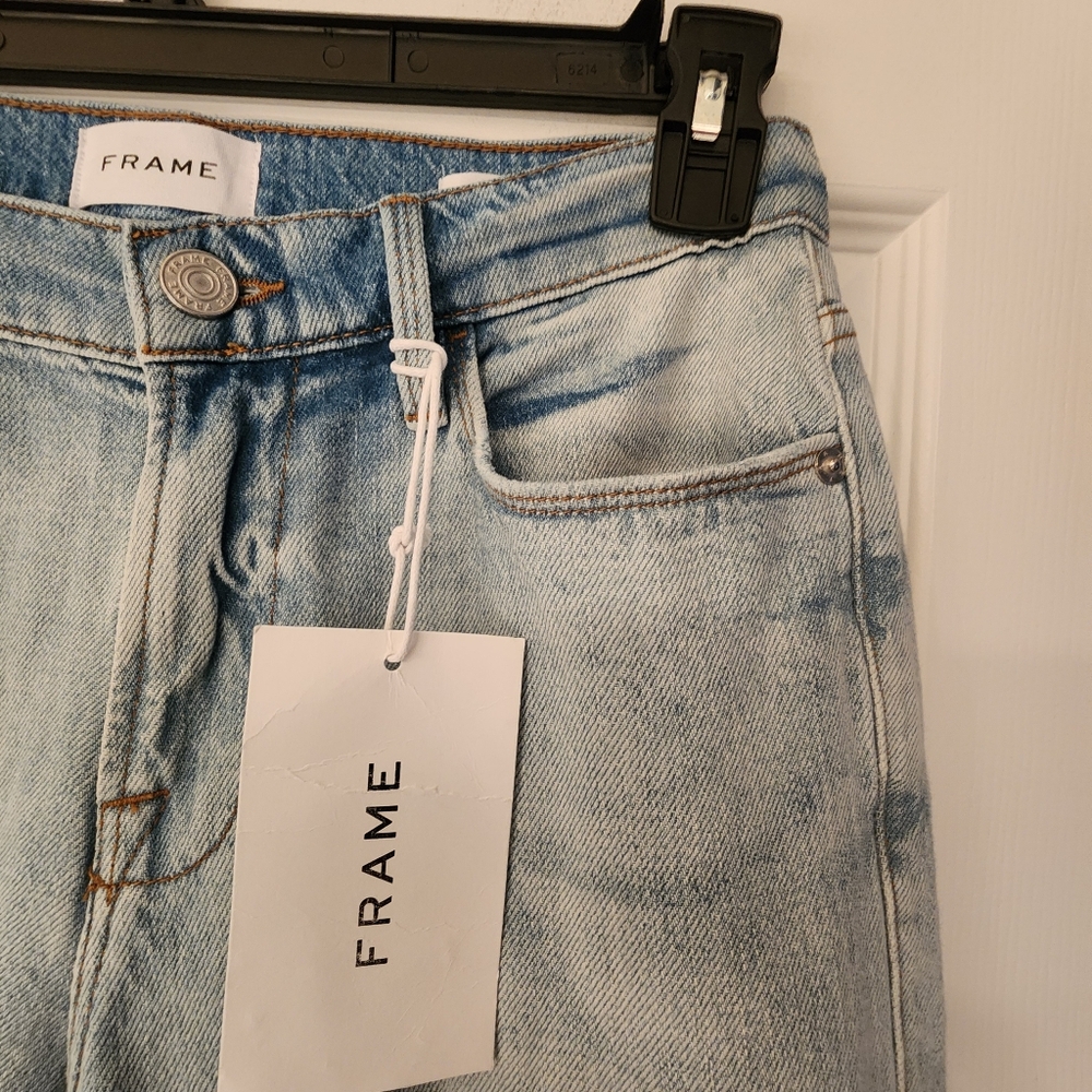 FRAME Le High Straight Denim Jean in Winslow Size 26 - Picture 9 of 16